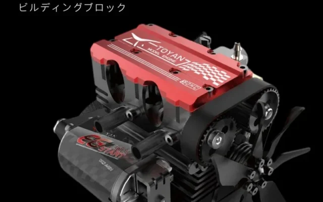 ガソリン駆動で本格的なメカニズムを堪能。TOYANの7cc直列2気筒エンジン組立キット「FS-L200GC」が登場